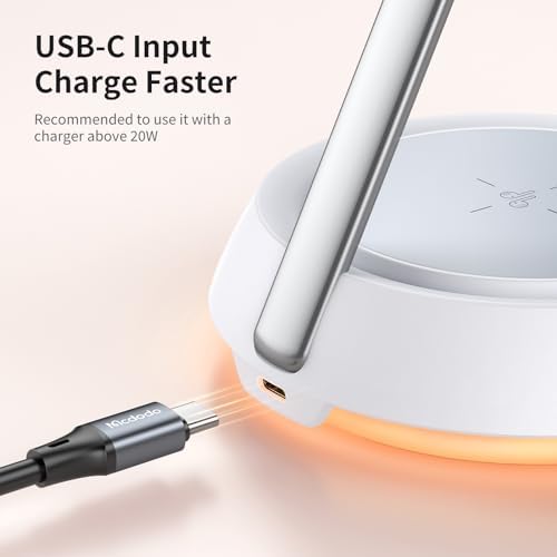 Mcdodo 3-in-1 Wireless Charging Station for Apple Devices – Ultra-Fast 22.5 W Magnetic Charger for i Phone 15/14/13/12, Air Pods Pro/2/3, and Apple Watch Ultra/8/7/SE/6/5/4/3/2 – Compact Design with Advanced Safety Features for Home, Office, and Travel Efficiency