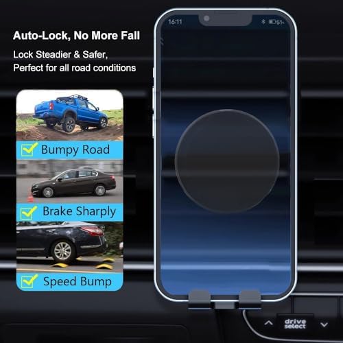 Upgrade Your Honda Accord with the Kyostar Magnetic Phone Holder – Precision Engineered for 2023-2025 Models, Featuring 360-Degree Rotational Flexibility and Effortless 12.3-Inch Touchscreen Compatibility for All Smartphone Brands – Experience Superior Stability and Chic Design for Safer Driving