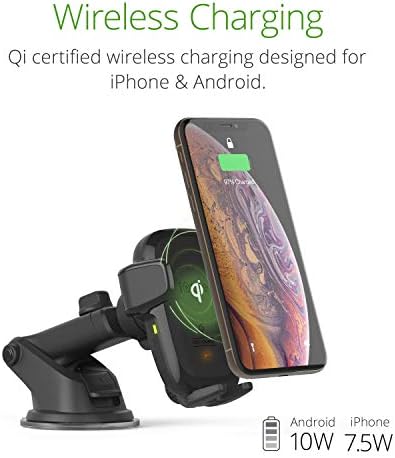 Upgrade Your Driving Experience with the i Ottie Auto Sense 2 Qi Wireless Charging Air Vent Phone Holder – Effortless Auto-Clamping Smartphone Mount for Secure Vehicle Access – Compatible with i Phone, Google Pixel, Galaxy, LG, Huawei & More – Tangle-Free One-Hand Operation for Enhanced Safety and Convenience in Every Journey
