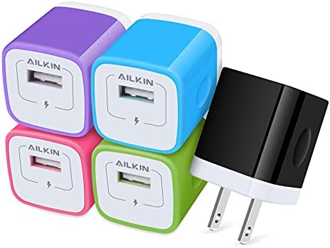 5-Pack Dual Port USB Wall Charger – Fast Charging Power Adapter Cube for i Phone 16, Samsung Galaxy, and More – Compact Travel Brick with Safety Features for Quick Device Charging and Enhanced Compatibility – Ideal for Home and On-the-Go Use