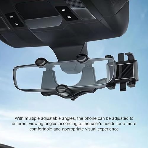 Elevate Your Driving Safety with the Demeras Rearview Mirror Phone Holder – Versatile Smartphone Cradle for Seamless Navigation – Effortless Tool-Free Installation, Rugged Durability, and Wide Compatibility for All Vehicle Types – Enhance Your Hands-Free Experience on the Road