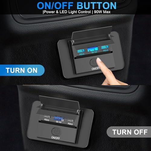 3-Port 12 V RV USB Charging Station – 2 PCS Dual PD3.0 & QC3.0 Quick Charge Adapter for Enhanced Automotive Power Supply – Ideal for RVs, Boats, Motorcycles & Trucks – Fast, Reliable, and Wall-Mountable Solution for All Your Devices