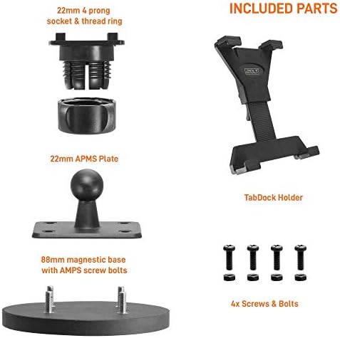 Heavy-Duty Magnetic Tablet Mount by i BOLT – Versatile Mag Dock for 7-11 Inch Devices – Effortless Hands-Free Viewing for Home, Car, Gym & More – Quick Attach, Durable Design for Ultimate Convenience and Stability