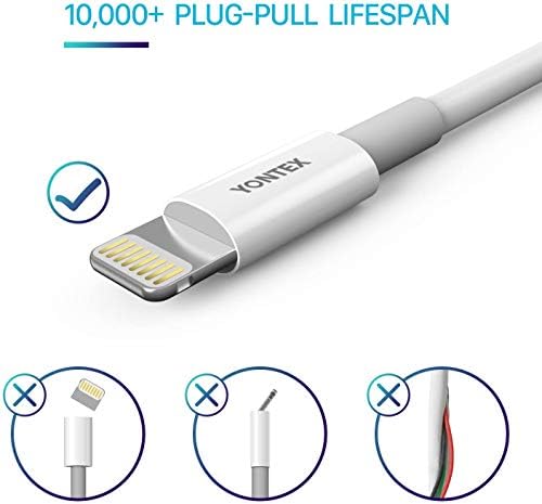 Revolutionary 6.6 ft Lightning Cable for i Phone & i Pad – MFi Certified Fast Charging & Data Transfer Solution for All Apple Devices Including i Phone Xs, XR, 8, 7, 6, Plus Models & i Pad Air – Durable, Flexible & Reliable Performance for Everyday Use