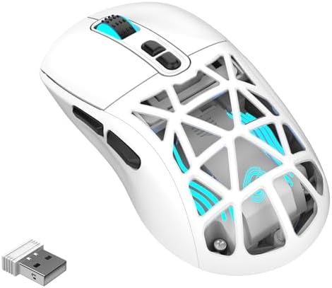 Ultimate FD Wireless Gaming Mouse with RGB Lighting – 10,000 DPI Precision, Tri-Mode Connectivity (2.4 GHz, Bluetooth 5.0, Wired) & Programmable Macros for Enhanced Performance – Rechargeable Battery for Seamless Gaming on Laptop, Desktop, Mac, and Chromebook – Ergonomic Design for Comfort and Style