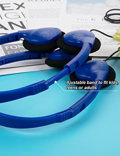 Vibrant 16 Pack Wired Headphones for Classrooms – Comfortable On-Ear Earphones in 8 Colorful Styles, Individually Packaged for Hygiene, Perfect for Student Engagement and Group Learning Activities