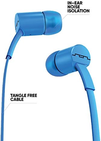 SOL REPUBLIC Jax Wired In-Ear Headphones for Android – Tangle-Free, Noise-Isolating Audio Experience with 4 Ear Tip Sizes for Customized Comfort – Stylish Red Design Perfect for Calls & Music Playback