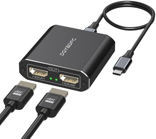 Unlock Your Full Potential with the USB C to Dual HDMI Adapter – Dual 4 K@60 Hz Extended Display for Mac Book Pro & Air – Effortless Plug-and-Play Setup for Gamers & Professionals – Experience Unmatched Productivity with Stunning Visuals and Seamless Multitasking