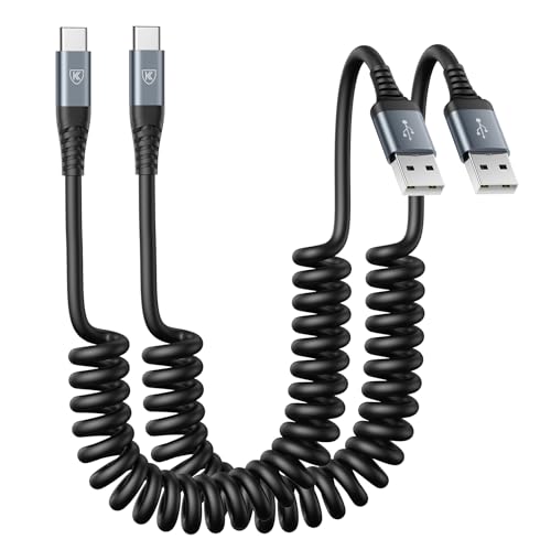 KIYODA 3 FT USB A to C Fast Charging Cables – Versatile 2-Pack for i Phone 15/16 and Samsung Galaxy A10/A20 – Stylish Pink Design for On-the-Go Charging – Durable, High-Speed Performance for All Your Devices – Ideal for Car and Home Use