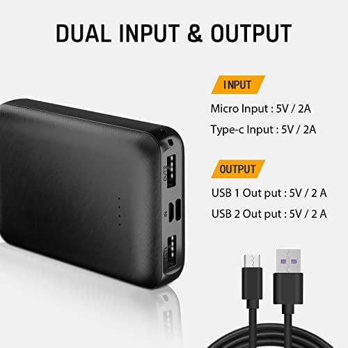 Ultimate 10,000 m Ah Rechargeable Battery Pack for Heated Vests and Jackets – High-Speed 5 V 2 A Portable Power Bank for Uninterrupted Warmth in Cold Weather – Ideal for Men and Women’s Heated Clothing Accessories – Lightweight, Durable, and Optimized for Maximum Compatibility