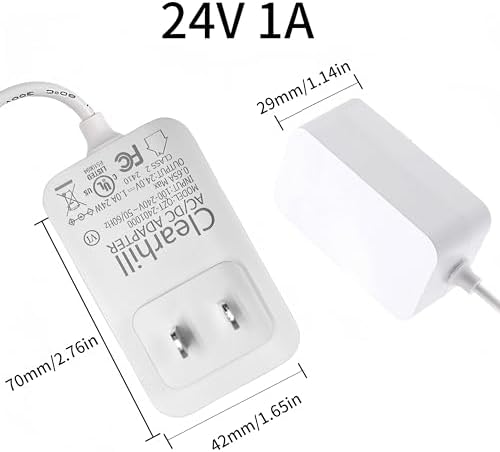 Versatile 24 V 2.5 A 60 W Wall-Mounted Power Supply Adapter for LED Strip Lights, Routers, Cameras – Durable 1.2 m Cable with DC 5.5 x 2.1 mm Connector for Enhanced Device Versatility and Efficiency – Optimize Your Power Management System Today!
