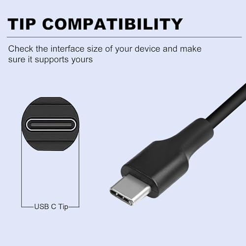 High-Speed 65 W USB-C Charger for Lenovo Think Pad, HP Elite Book, Dell Latitude, Mac Book Pro, and More – Universal Power Adapter with PD Fast Charging, Enhanced Safety Features, and Broad Compatibility for Laptops and Smartphones