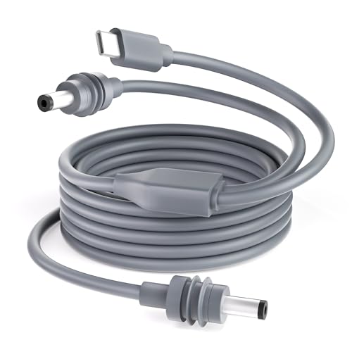 Starlink Mini USB C to DC Power Cable – 6.6 FT (2 M) 18 AWG Fast Charging Cord for Enhanced Outdoor Connectivity – Compatible with Anker 737 Power Bank – 20 V 5 A, 100 W+ PD Power Source – Streamlined Power Solution for Laptops, Tablets, and More