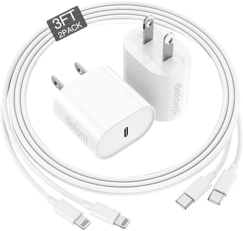 Ultra-Fast 20 W USB-C Charger with 6-Foot Lightning Cable – Convenient 3-Pack for i Phone 14/13 Pro, Ideal for Home and Travel – Superior Durability and Extended Reach for Effortless Charging Anytime