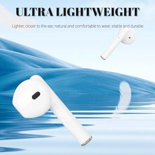 V77 Bluetooth 5.3 Noise Cancelling Earbuds – 80 Hours Standby, Touch Control Sports Headphones with Bass Stereo Sound, Ergonomic Fit & Power Display Charging Case – Ideal for Active Lifestyles and Immersive Audio Experiences