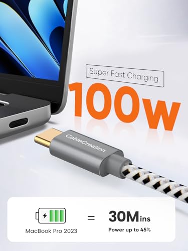 Unleash Powerful Connectivity with Cable Creation 3 ft USB C to USB C Cable – 10 Gbps Data Transfer, 4 K Video Output & 100 W Fast Charging for Mac Book, i Pad, Pixel, Galaxy, & i Phone 15/16 Pro Max – Durable & Flexible Design for Superior Performance