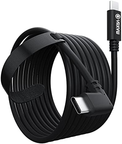 Experience Uninterrupted VR Adventures with Our 16 FT Link Cable for Meta/Oculus Quest 3 S/Quest 3/Quest 2/Pro – High-Speed USB 3.0 Data Transfer and Fast Charging Solution for VR Headsets – Dual Type C Compatibility for Enhanced Mobility and Performance – Elevate Your Gaming with Extended Reach and Reliable Connectivity – Perfect Accessory for Serious Gamers Seeking Ultimate Immersion and Seamless Gameplay