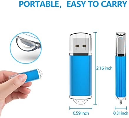 KOOTION 10-Pack 8 GB USB Flash Drives – High-Speed, Portable Memory Sticks with Keychain Design for Effortless Data Transfer and Storage Solutions – Compatible with PCs, Laptops, and Consoles