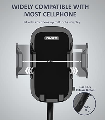 Dual Device Car Cup Holder Mount – Flexible Neck & 360° Rotatable Cradle for Enhanced Navigation – Universal Fit for i Phone, Samsung & GPS – Perfect for Hands-Free Convenience on the Road