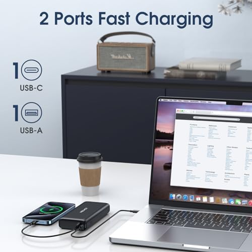 High-Capacity 65 W Portable Power Bank – 20000 m Ah Fast Charging Battery Pack for Steam Deck, ROG Ally, Legion Go, Mac Book, Dell, Lenovo & Asus – Ultimate Solution for Gamers & Professionals with Multi-Port Convenience