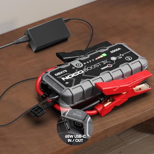 KFD 65 W USB-C Power Adapter: High-Performance Fast Charger for NOCO Boost X Jump Starters (GBX45, GBX55, GBX75, GBX155) – Compact, Safe, and Essential for Emergency Situations and Roadside Assistance