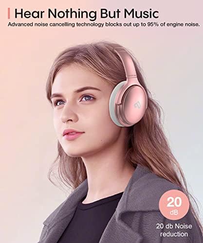 Unleash Your Audio Potential with INFURTURE Wireless Over-Ear Headphones – Advanced Active Noise Cancelling, Deep Bass Bluetooth Sound, 90-Hour Battery Life, Ultra-Low Latency for Gaming, and Luxurious Memory Foam for Ultimate Comfort and Extended Listening Sessions