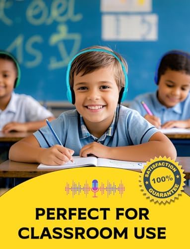 Classroom-Ready Wired On-Ear Headphones for Kids – 25-Pack with 3.5 mm Jack for Exceptional Sound Clarity – Ideal for Engaging Online Learning, Durable and Comfortable for All-Day Use in Educational Environments