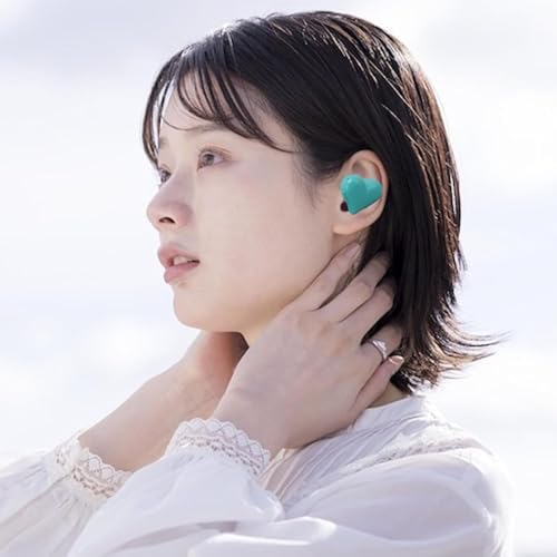Heart-Shaped Bluetooth 5.3 Earbuds for Couples – Stylish Purple Wireless Earphones with Exceptional Hi-Fi Stereo Sound, Advanced Noise-Canceling Technology, and Portable Charging Case for Active Lifestyles and Romantic Escapes