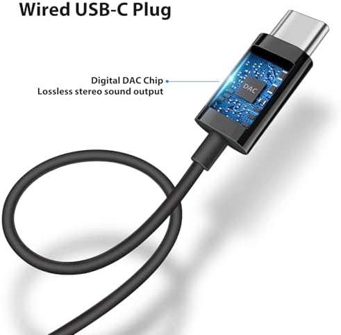 Revolutionary Open Ear USB-C Sports Earbuds with Microphone for i Phone 16, 15 Plus & Galaxy S25 – Secure Fit for Active Lifestyles, Superior Sound Quality, Effortless Volume Control & Enhanced Awareness for Ultimate Listening Freedom on the Move