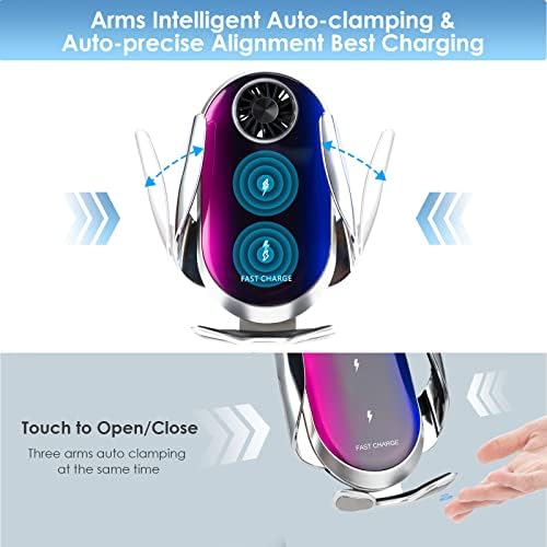 Revolutionize Your Drive with the Z Flip 5 Wireless Car Charger & Cup Holder Mount – Effortless 15 W Fast Charging, Auto-Clamping Design, and Integrated Cooling Fan for Ultimate Device Security and Compatibility with i Phone 15/14/13/12 Pro Max, Galaxy S23/S22, and More – Perfect for Navigation and Hands-Free Use