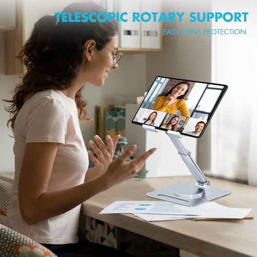 Guazi V 360° Flexible Tablet Stand – Ergonomic, Foldable Holder for i Pad (10.2-12.9”), Smartphones (4-13”) – Anti-Slip Desktop Mount for Enhanced Comfort in Work, Cooking, Gaming & Reading – Perfectly Portable with Universal Compatibility