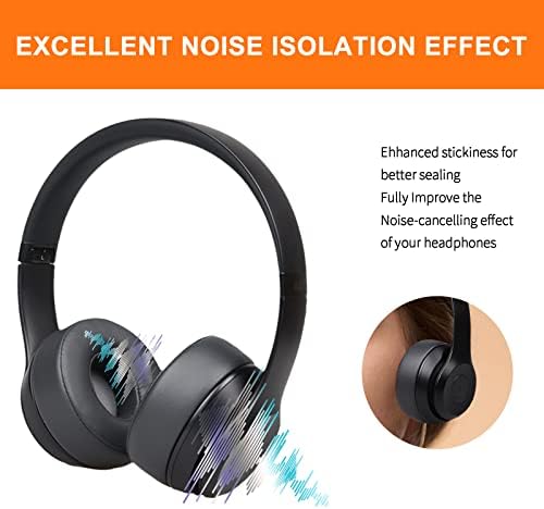 Upgrade Your Beats Solo 2 & 3 Experience with GVOEARS Premium Thicker Memory Foam Ear Pads – Exceptional Comfort & Noise Isolation, Durable 3 M Adhesive for Secure Fit, Stylish Grey Cushions for Enhanced Audio Performance and Long-Lasting Use – Perfect Headphone Accessories for Wireless & Wired Models