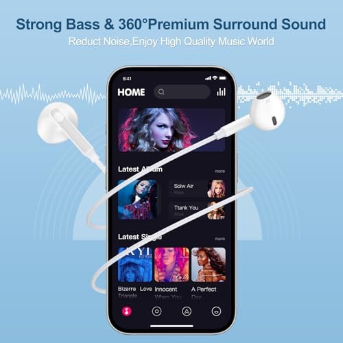 Premium USB C Earbuds for i Phone 16 & Samsung Galaxy A Series – 2 Pack High-Fidelity Wired Headphones with Built-in Mic & Remote Control – Exceptional Sound Clarity, Ergonomic Comfort for All-Day Use – Ideal for Music, Calls, and Podcasts on the Go