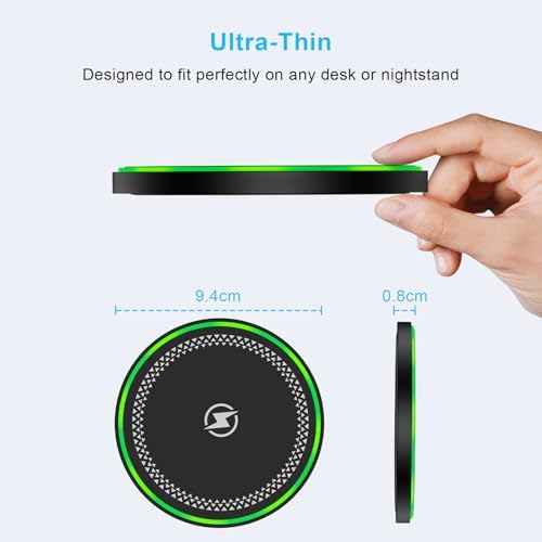 Samsung S25 Fast Wireless Charging Pad – Ultra-Fast Power Station for Galaxy S Series & i Phone 16/15/14 – QC 3.0 Compatible Charger with Smart Overheat Protection – Sleek Desk & Bedside Design for Effortless Charging