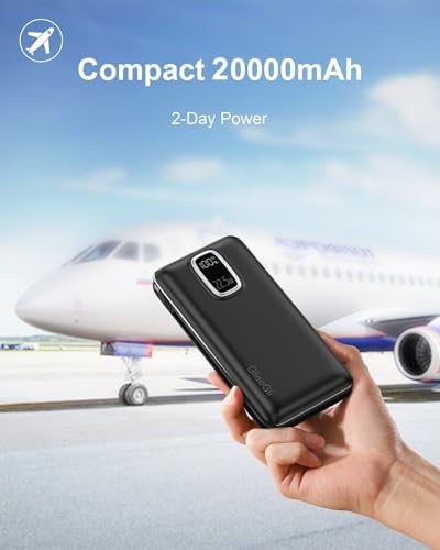 Ultimate 10000 m Ah Portable Power Bank with Built-In USB-C, USB-A & i OS Cables – 22.5 W Fast Charging Power Bank for i Phone 16/15/14/13, Samsung S24/S23/S22/S21, i Pad & More – Lightweight, Airline-Approved Charger for On-the-Go Convenience and Enhanced Device Compatibility
