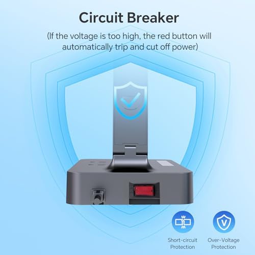 Versatile Power Strip Lamp with USB Charging: 2 AC Outlets, 1 USB-A & 1 Type-C Port, Adjustable Brightness Desk Lamp for Home Office & Dorm Room, 5 ft Extension Cord with Surge Protection for Ultimate Device Safety