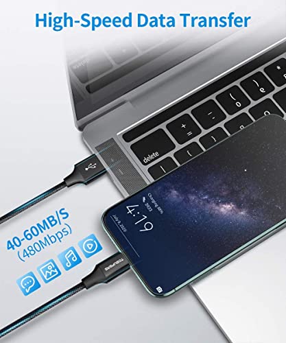 10-Foot Braided USB C Cable Trio – Fast Charging 3 A – Perfect for i Phone 16/15 Pro Max & Samsung Galaxy S Series – Durable Design for Home, Office, and Travel – Ultimate Compatibility & Efficiency in Charging and Data Transfer
