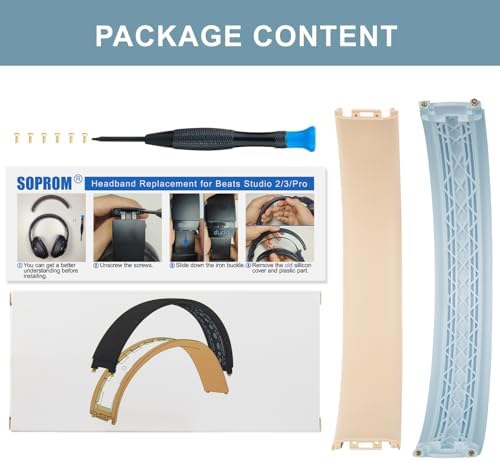 Transform Your Beats Studio 2 & 3 with SOPROM Premium Rubber Headband Cover – Stylish White Replacement Accessory for Enhanced Comfort and Durability in Wired & Wireless Models – Effortless Installation for a Revitalized Audio Experience