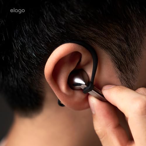 Ergonomic Anti-Slip Ear Hooks for Samsung Galaxy Buds 3 & 3 Pro – elago’s Premium Comfort Enhancements for Secure Audio Enjoyment (White)