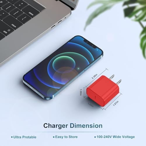 20 W USB-C Fast Charger for i Phone 16/15 Series & i Pad – 6 ft Type C to C Cable, High-Speed Wall Adapter for Optimal Performance, Compact & Durable Power Solution for Apple Devices – Experience Rapid Charging Anywhere