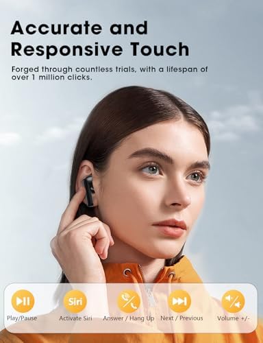Elevate Your Listening Journey with Advanced Wireless Bluetooth Earbuds – Immersive Deep Bass Audio, Ultra-Long 48-Hour Battery Life, Lightweight Design for Ultimate Comfort, IPX7 Waterproof Rating for Active Use, AI-Enhanced Hands-Free Calling, Seamless Compatibility with i Phone & Android Devices