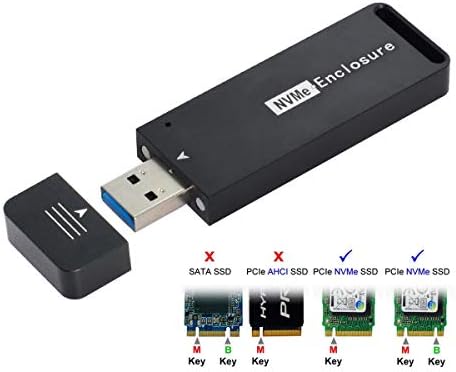 High-Speed xiwai USB 3.0 to NVMe M-Key M.2 NGFF SATA SSD External Converter Adapter with RTL9210 B Chipset – Ultimate Data Transfer Solution for On-the-Go Storage Expansion