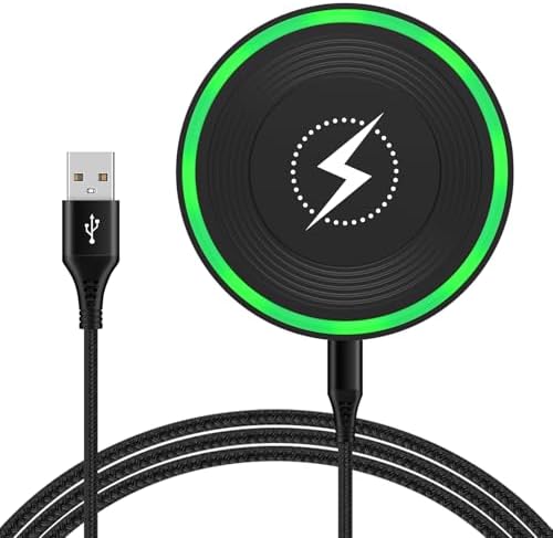 15 W Wireless Fast Charging Pad for Android & i Phone – Sleek and Versatile Charger for Moto razr+, Samsung Galaxy S25 Ultra, i Phone 16, Google Pixel 9 – Enhanced Compatibility for Quick Power-Up with Safety Features