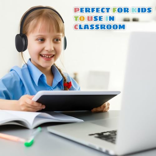 15-Pack Kids Classroom Headphones – Durable On-Ear Earphones for Students, Teens & Adults – Comfortable, Lightweight Design with Enhanced Device Compatibility – Ideal for Educational Settings & Group Learning Activities – Easy to Clean & Transport