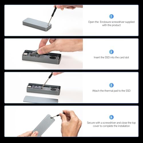 High-Speed SSD Enclosure with Cooling Fan – USB 3.2 Gen 2 Adapter for M.2 NVME/SATA SSDs (Supports M & B+M Keys, Sizes 2230/2242/2280) – Reliable Portable Storage Solution for Gamers and Creators – MD85 Enhanced Durability and Performance