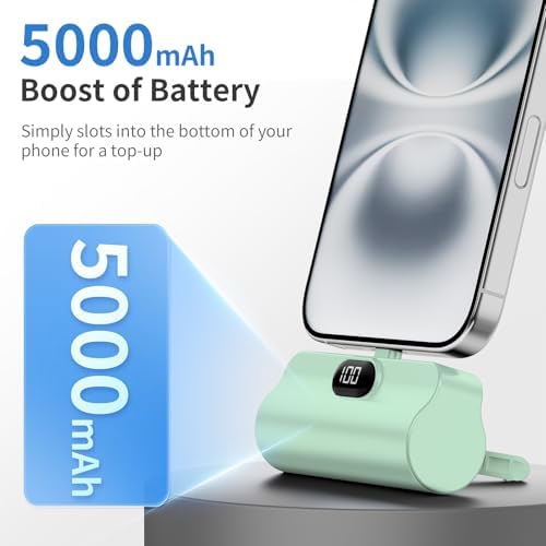 Ultra-Compact Dual USB-C Power Bank Set – 5000 m Ah Mini Charger with 22.5 W Rapid Charging for i Phone 16/15, Samsung, Google, LG, and All Android Devices – Essential On-the-Go Power Source with Superior Safety Compliance and Pocket-Friendly Design