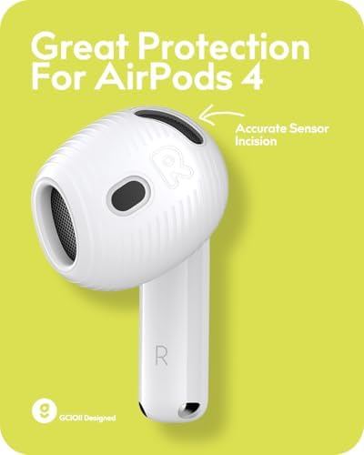 Translucent Silicone Ear Tips Covers for Air Pods 4 – 3 Pairs of Anti-Slip Sport Accessories for Optimal Comfort, Scratch Resistance & Secure Fit – Elevate Your Audio Experience with Premium Earbud Protection