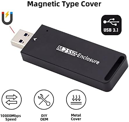 High-Speed xiwai USB 3.0 to NVMe M-Key M.2 NGFF SATA SSD External Converter Adapter with RTL9210 B Chipset – Ultimate Data Transfer Solution for On-the-Go Storage Expansion