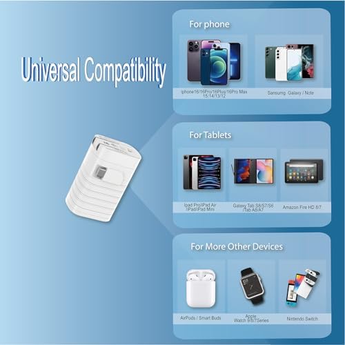 Revolutionize Your Charging Routine with the Lengon 40 W Foldable USB-C Power Adapter – Ultimate Multi-Device Solution with Integrated 1 m Cable for Lightning-Fast Charging, Tailored for i Phone 16, 15, 14, 13 Pro Max and More – Compact, Travel-Friendly Design for On-the-Go Power and Convenience