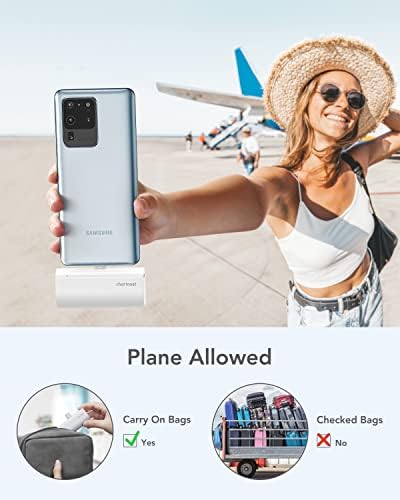 Ultra-Compact 5000 m Ah Power Bank for i Phone 16/15 & Samsung Galaxy S24 – 20 W PD Fast Charging Mini Charger for On-the-Go Efficiency, Pocket-Sized Battery Pack with USB-C Connectivity for Rapid Recharges and Enhanced Compatibility – Perfect for Travel and Everyday Use